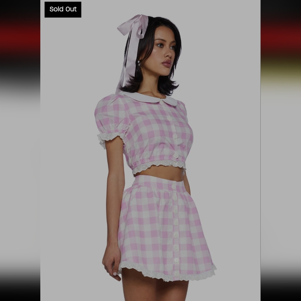 Dolls Kill Smore Sweetness Gingham Blouse - Picture 4 of 12